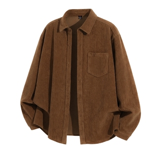 班尼路S&K灯芯绒长袖衬衫男外套秋冬季加绒保暖上衣男士打底衬衣A