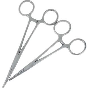 浦伦医用止血钳不锈钢手术钳子器械直弯头缝合镊持针器宠物血管钳