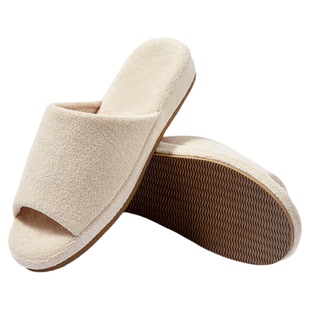 日式木地板静音室内不沾灰开口棉拖鞋女情侣四季透气防臭男秋冬季