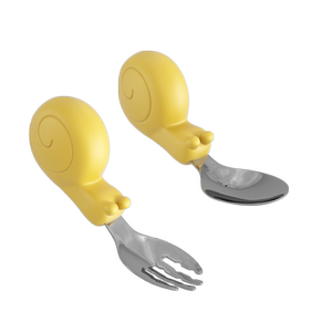 【利鲁奇】宝宝学吃饭不锈钢叉勺套装