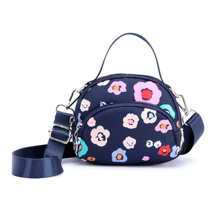 轻便布包女2023新款百搭印花迷你小包包手拎中年妈妈包帆布斜挎包