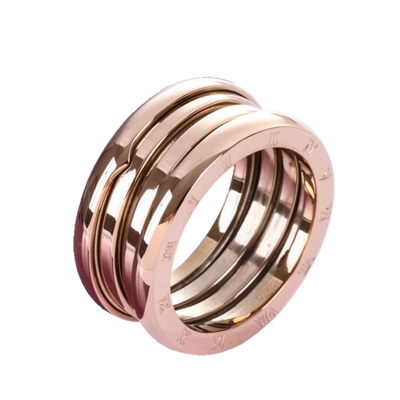 首饰钛钢不掉色罗马数字弹簧戒指