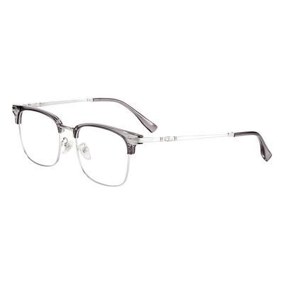 目戏斯文眉框男士近视眼镜