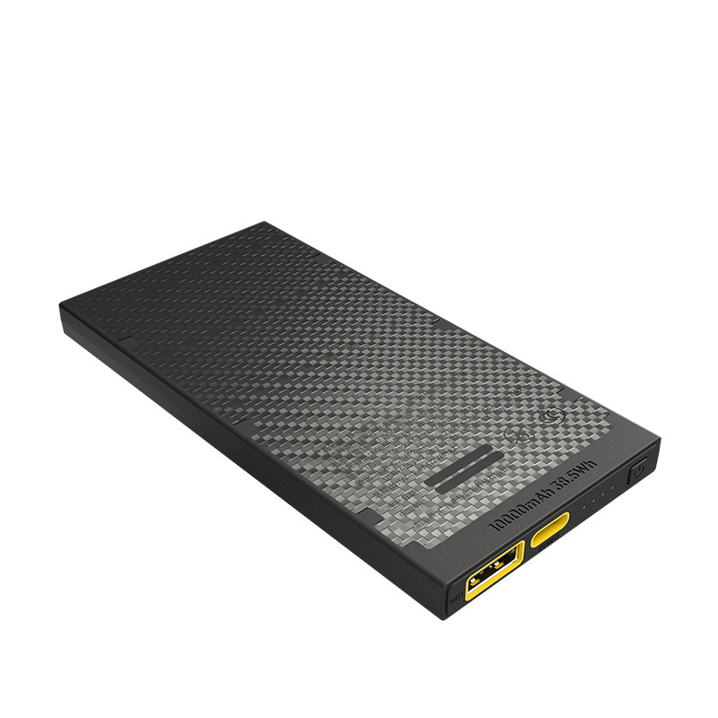 奈特科尔NB10000mAh碳纤维充电宝小巧便携可带上飞机超薄移动电源