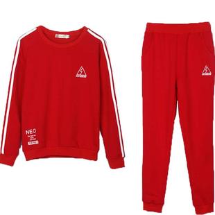 清货】春秋冬季韩版运动服套装女装休闲显瘦学生卫衣时尚两件套潮