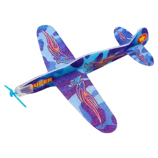 手抛360°魔术回旋飞机创意模型拼装泡沫纸飞行器DIY儿童益智玩