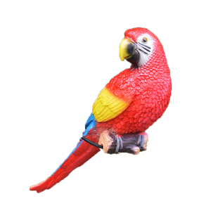 花园小鸟摆件户外庭院子树上动物装饰仿真鹦鹉鸟类挂饰树脂工艺品