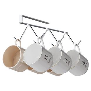 304不锈钢免钉夹板水杯马克杯咖啡杯厨具小工具挂架收纳架置物架