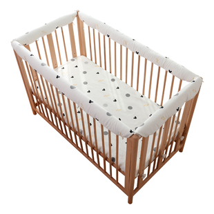 婴儿床防撞软包边宝宝防啃咬条纯棉围栏防磕碰床围儿童拼接床防护