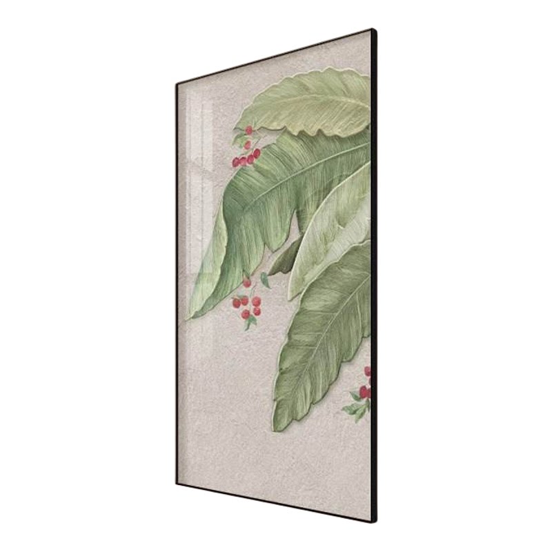 新中式小清新玄关竖挂墙画