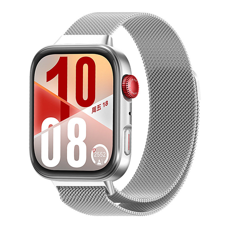 适用于华为FIT4/fit5表带watchfit4/5pro磁吸金属腕带4Pro米兰尼斯WATCH智能手环金属表链钢带替换夏防水防汗