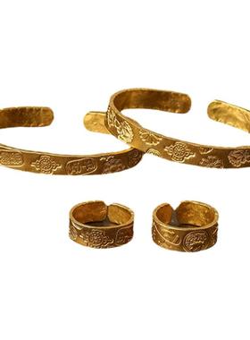 格桑花金刚杵开口手镯尼泊尔藏式