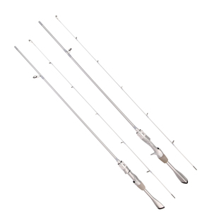 威海实心微物马口竿UL路亚竿直柄枪超软弹射单杆专用银色儿童套装