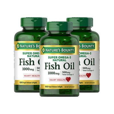 自然之宝原味深海鱼胶囊100粒3瓶