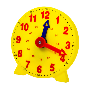 钟表模型小学教具两针联动小学生专用学习认识时钟和时间12小时24小学一二年级数学教学幼儿园儿童钟面学具