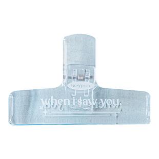 三年二班透明亚克力手账夹子学生文具试卷夹长尾夹固定器大夹子