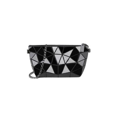 包包UR夜光镭射几何菱格小包包