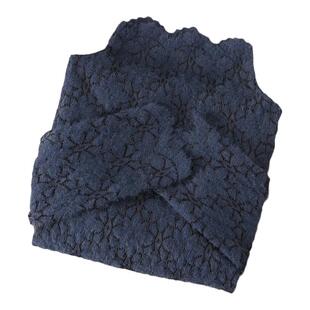 半高领磨毛加绒蕾丝打底衫女秋冬2025新款洋气时髦内搭网纱上衣女