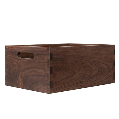 浮霞木坊黑胡桃木实木收纳盒