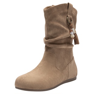 大东官方勃肯短靴女2026新款冬季加绒堆堆靴巨好看美拉德靴子女靴