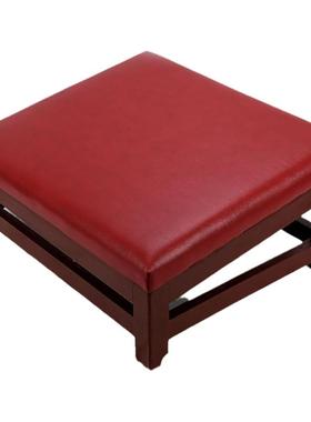 方形实木四脚皮拜垫家用保平安