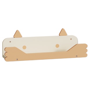 儿童房实木墙壁收纳置物架家居装饰婴幼儿房软装背景墙隔板书架