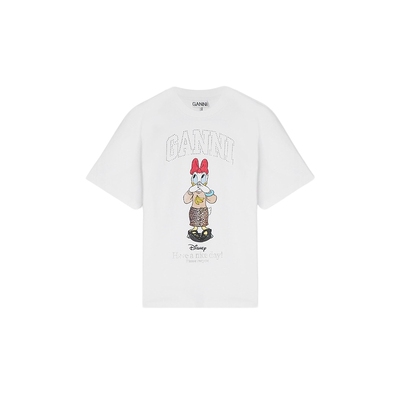【GANNI x Disney】黛丝印花恶搞趣味短袖T恤上衣A1050102151
