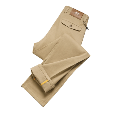 正品JEEP吉普纯棉高端休闲裤男直筒宽松弹力高腰口袋夏季大码长裤