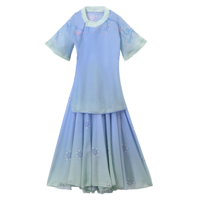 中国风汉唐古典舞蹈演出服女套装