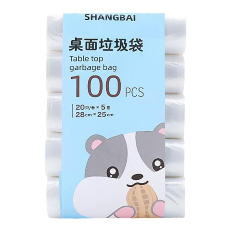 100只装桌面垃圾袋25cm*28cm