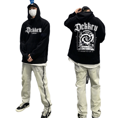 美式连帽卫衣男款秋冬季潮流上衣