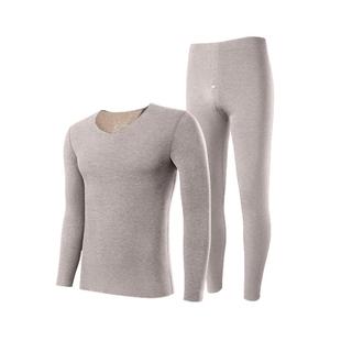 保暖内衣男士羊绒蚕丝薄款打底衫无痕德绒发热秋衣秋裤套装男加绒