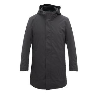 乔顿冬季男士灰色羽绒外套休闲百搭连帽柔软白鹅绒中长款羽绒服