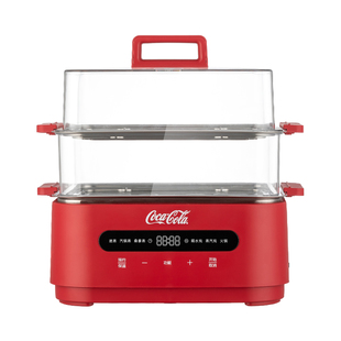 可口可乐电蒸锅炖蒸煮一体大容量电煮锅不锈钢蒸汽锅电火锅可视