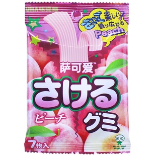 日本进口零食UHA悠哈味觉糖萨可爱超长条手撕糖水果桃子葡萄软糖