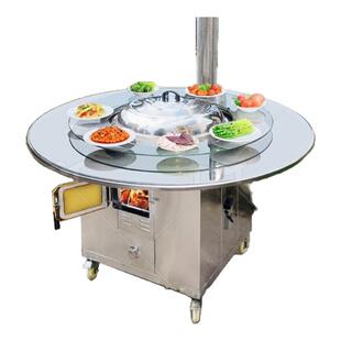 新款农村柴火灶家用可移动不锈钢铁锅炖灶台柴火鸡户外庭院大锅台