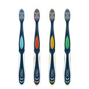 青蛙进口硬毛牙刷 男士专用家庭装987除牙渍烟渍黄斑螺旋正品包邮