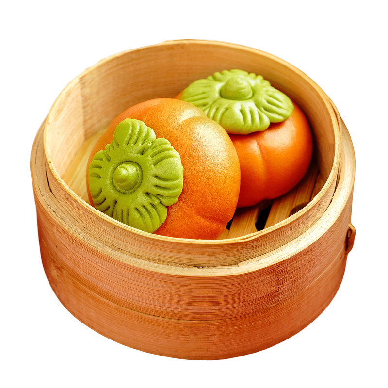 拉丝柿子包儿童早餐卡通包子面点