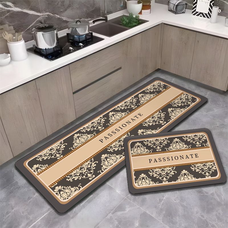 软硅藻泥厨房地垫跨境厨房地垫吸水防油脚垫家用耐脏地毯防滑