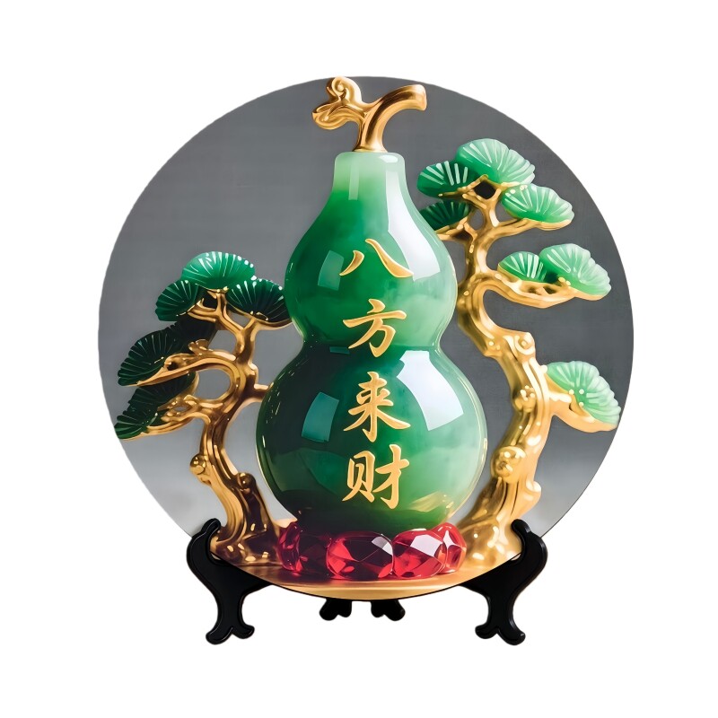八方来财葫芦装饰画摆件镇宅招财进宝家居客厅入户玄关相框摆台