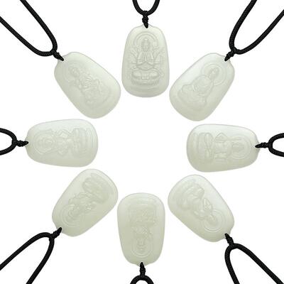 周六福和田玉本命佛吊坠八大守护神平安玉坠玉石佳礼节日礼物