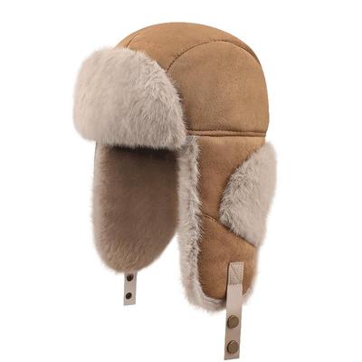 法国蒙田麂皮绒加厚雷锋帽子