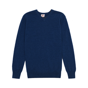 鹿王羊绒衫男100纯羊绒新款男士山羊绒V领百搭休闲宽松套头衫