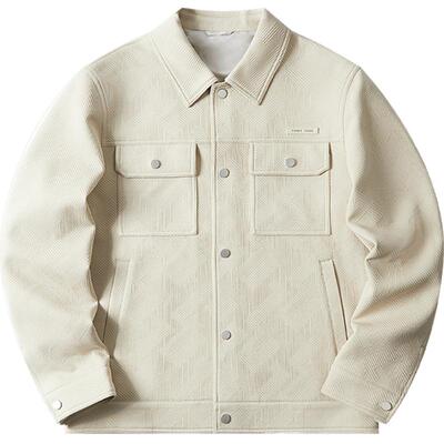 海澜之家工装风休闲花纹夹克外套