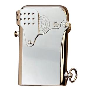 黄铜托伦斯风罩系列保险弹射煤油打火机单钩双钩镀铬油仓男礼物