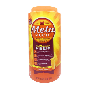 美国直邮Metamucil美达施无糖膳食纤维代餐粉260次低糖果蔬橙子味