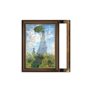 电表箱装饰画免打孔美式欧式莫奈名画装饰遮挡板配电箱挂画遮丑画