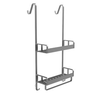 枪灰色浴室置物架洗手间挂篮卫生间收纳架厕所淋浴房挂架门后架子