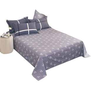 ins学生卡通100%全棉床单单件儿童1.5m双人纯棉斜纹被单1.8米床品