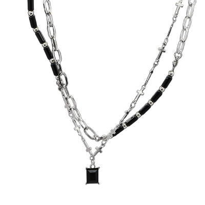 NFF钛钢拼接小众嘻哈暗黑风项链